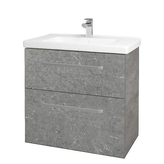 Umyvadlová skříňka BIG INN SZZ2 80  - D01 Beton - Úchytka T01 - D20 Galaxy