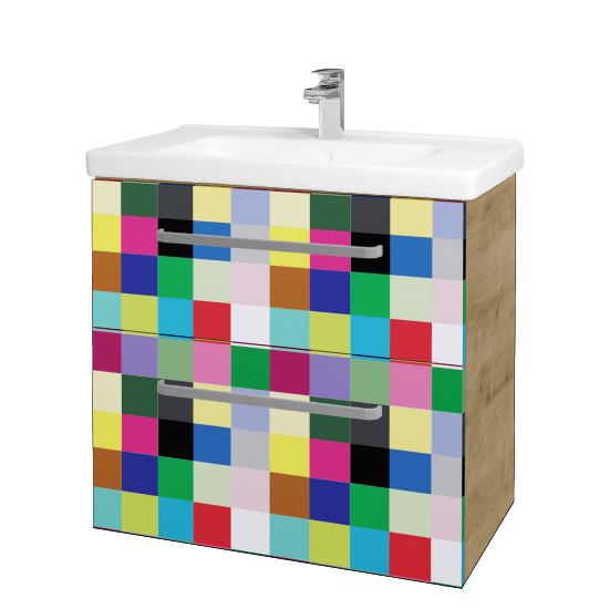 Umyvadlová skříňka BIG INN SZZ2 80  - D09 Arlington - Úchytka T01 - Individuální odstín dle RAL/NCS