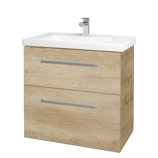 Badezimmerschrank MAGIC SZZ2 80  - D09 Eiche Arlington - Griffes T01 - D15 Eiche Nebraska