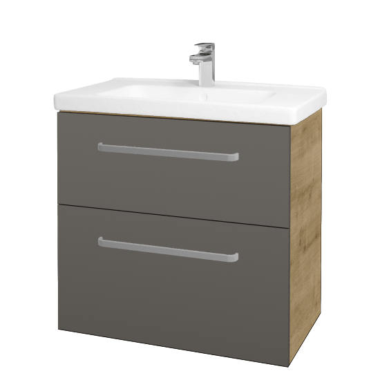 Umyvadlová skříňka BIG INN SZZ2 80  - D09 Arlington - Úchytka T01 - N06 Lava