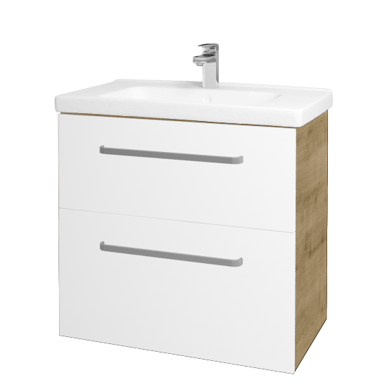 Umyvadlová skříňka BIG INN SZZ2 80  - D09 Arlington - Úchytka T01 - M01 Bílá mat