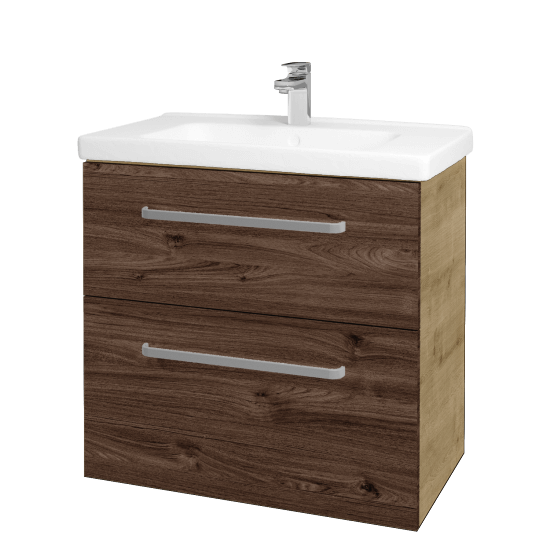 Umyvadlová skříňka BIG INN SZZ2 80  - D09 Arlington - Úchytka T01 - D25 Teak