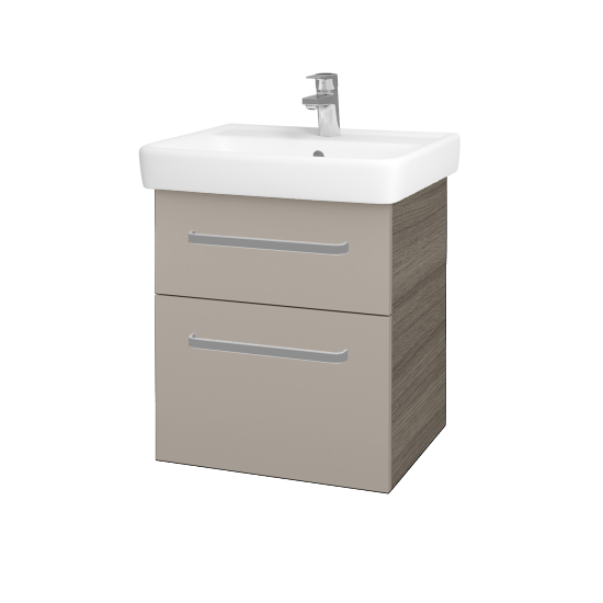 Umyvadlová skříňka Q MAX SZZ2 55  - D03 Cafe - Úchytka T01 - N07 Stone