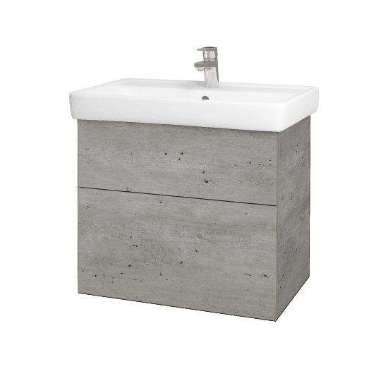 Umyvadlová skříňka Q MAX SZZ2 70 (umyvadlo Q)  - D01 Beton - Úchytka T00 (bez úchytky) - D01 Beton