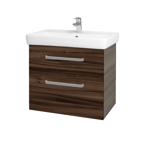 Umyvadlová skříňka Q MAX SZZ2 70  - D03 Cafe - Úchytka T01 - D06 Ořech