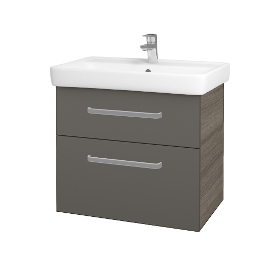 Umyvadlová skříňka Q MAX SZZ2 70  - D03 Cafe - Úchytka T01 - N06 Lava