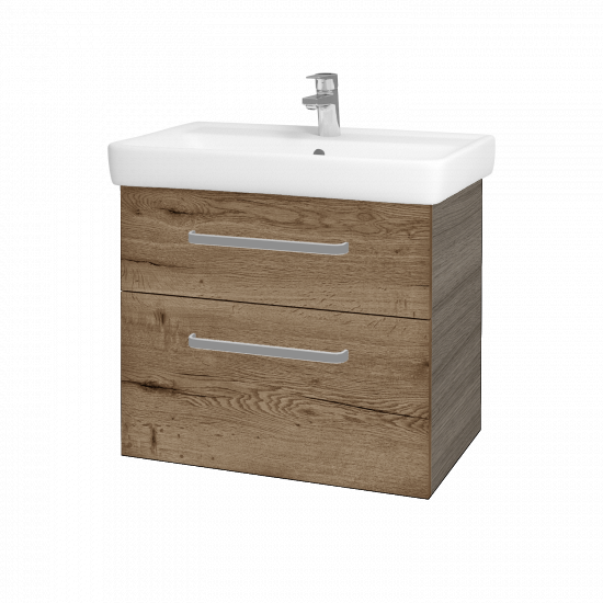 Umyvadlová skříňka Q MAX SZZ2 70  - D03 Cafe - Úchytka T01 - D21 Tobacco