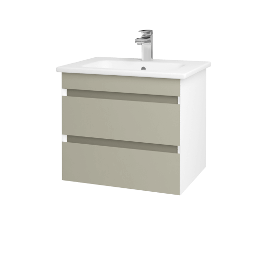 Badezimmerschrank JESTY SZZ2 60  - L01 Weiß Lack Hochglanz - M05 Beige Lack Matt