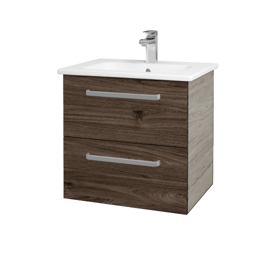 Umyvadlová skříňka GIO SZZ2 60  - D05 Oregon - Úchytka T01 - D25 Teak