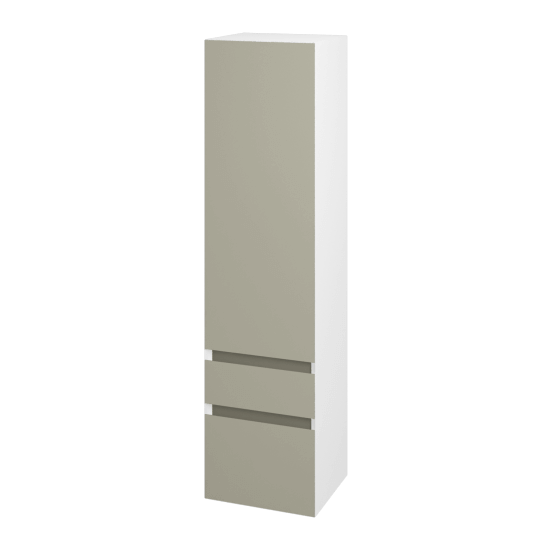 Hochschrank JESTY SVDZ2 35  - L01 Weiß Lack Hochglanz - L04 Taupe Lack Hochglanz - Links