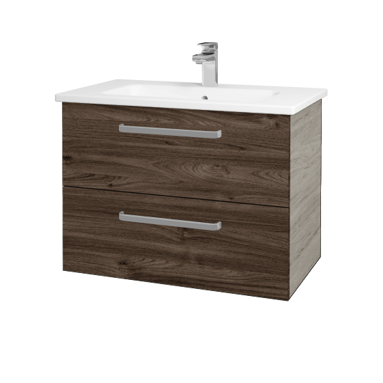 Umyvadlová skříňka GIO SZZ2 80  - D05 Oregon - Úchytka T01 - D25 Teak