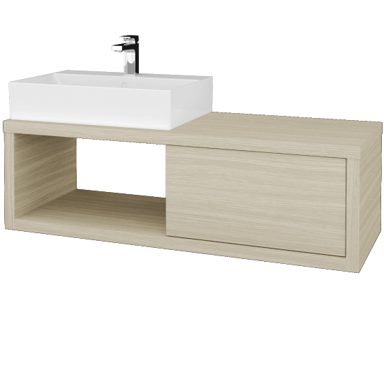 Badezimmerschrank MOVE SZZO 120 (Waschtisch Kube)  - D04 Eiche - D04 Eiche - Links