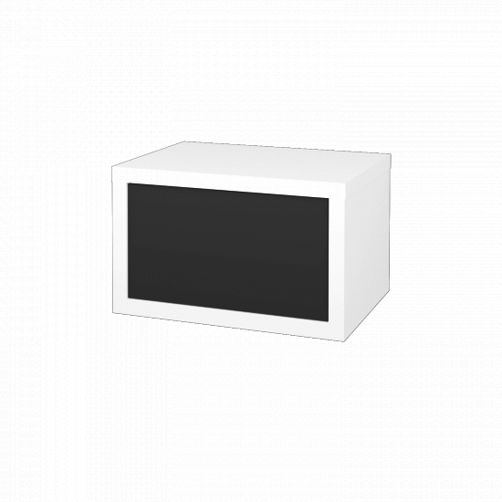 Nízká skříňka STORM SYZ 60  - L01 Bílá vysoký lesk - N03 Graphite