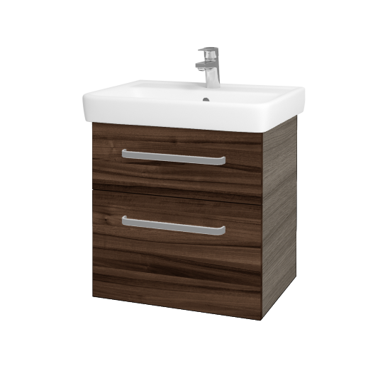 Badezimmerschrank NEXT SZZ2 60  - D03 Cafe - Griffes T01 - D06 Nussbaum