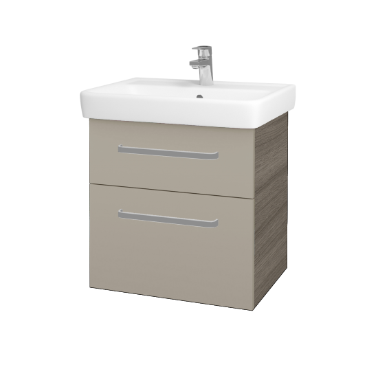 Badezimmerschrank NEXT SZZ2 60  - D03 Cafe - Griffes T01 - M05 Beige Lack Matt