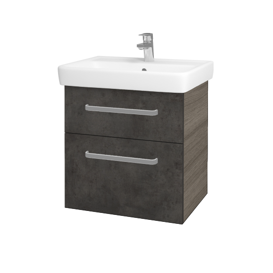 Badezimmerschrank NEXT SZZ2 60  - D03 Cafe - Griffes T01 - D16 Dark Beton