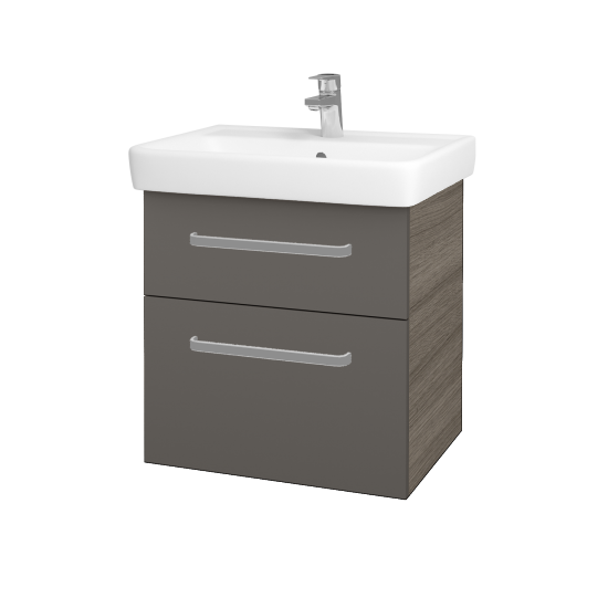 Umyvadlová skříňka Q MAX SZZ2 60  - D03 Cafe - Úchytka T01 - N06 Lava