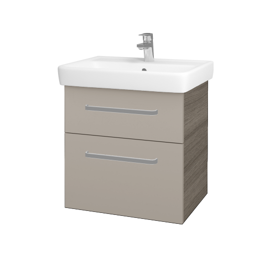 Umyvadlová skříňka Q MAX SZZ2 60  - D03 Cafe - Úchytka T01 - N07 Stone