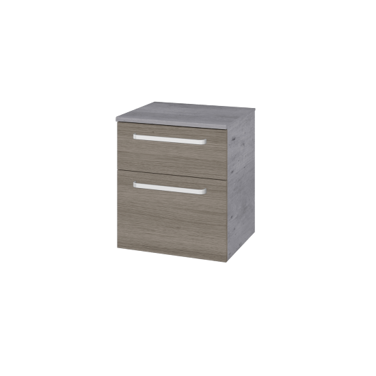 Sideboard UNI SNZ2K  50  - D01 Beton - Griffes T01 - D03 Cafe