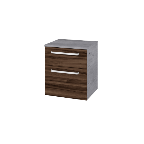 Sideboard UNI SNZ2K  50  - D01 Beton - Griffes T01 - D06 Nussbaum