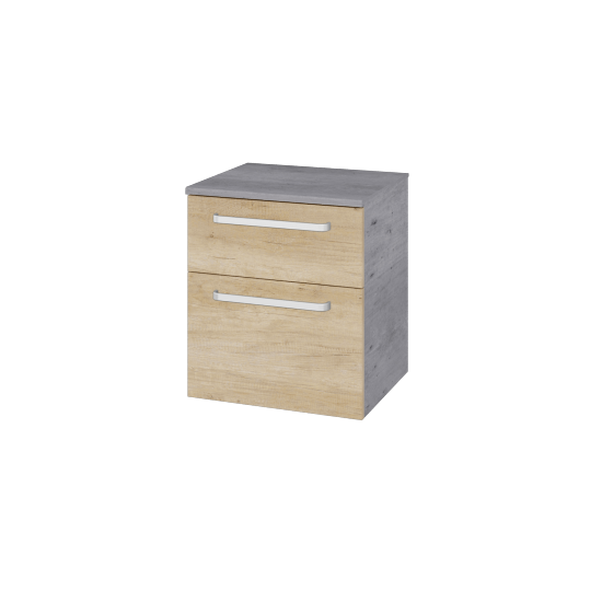 Sideboard UNI SNZ2K  50  - D01 Beton - Griffes T01 - D15 Eiche Nebraska