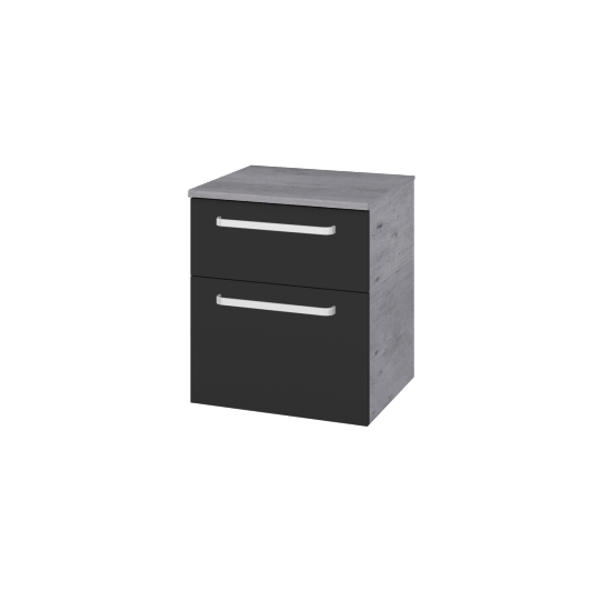 Sideboard UNI SNZ2K  50  - D01 Beton - Griffes T01 - N03 Graphite