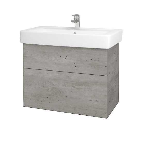 Umyvadlová skříňka Q MAX SZZ2 80 (umyvadlo Q)  - D01 Beton - Úchytka T00 (bez úchytky) - D01 Beton