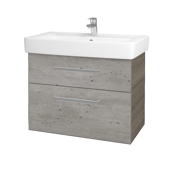 Badezimmerschrank NEXT SZZ2 80  - D03 Cafe - Griffes T01 - D01 Beton