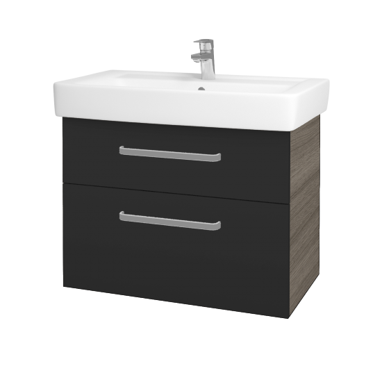 Umyvadlová skříňka Q MAX SZZ2 80  - D03 Cafe - Úchytka T01 - N03 Graphite
