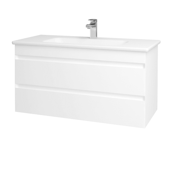 Koupelnová skříňka MAJESTY SZZ2 100  - L01 Bílá vysoký lesk - L01 Bílá vysoký lesk