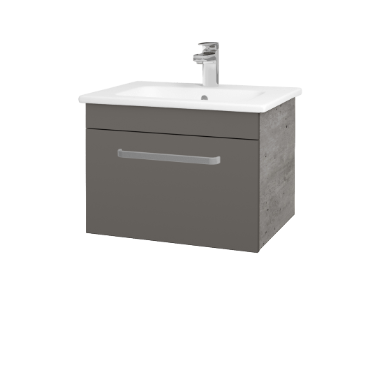 Umyvadlová skříňka ASTON SZZ 60  - D01 Beton - Úchytka T01 - N06 Lava