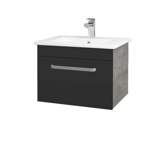Umyvadlová skříňka ASTON SZZ 60  - D01 Beton - Úchytka T01 - N03 Graphite
