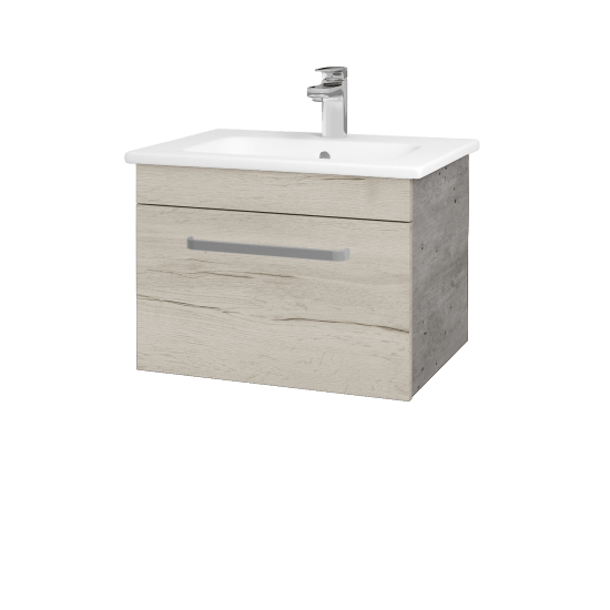 Umyvadlová skříňka ASTON SZZ 60  - D01 Beton - Úchytka T01 - D28 Alberta