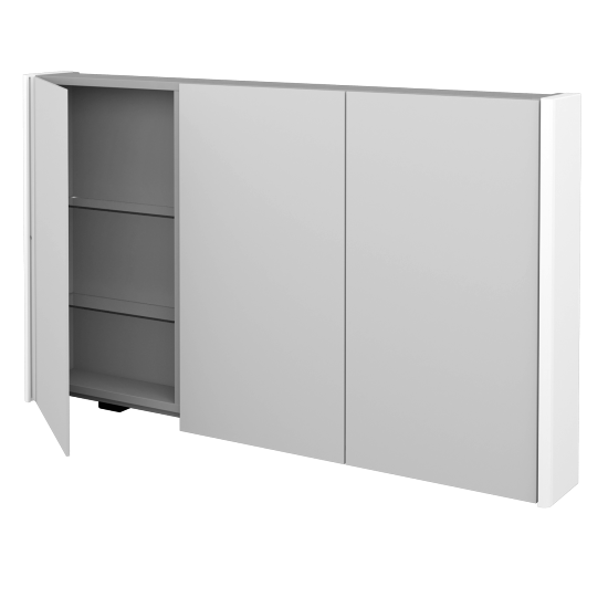 Třídveřová galerka  ENZO GA3OE 130  - M01 Bílá mat