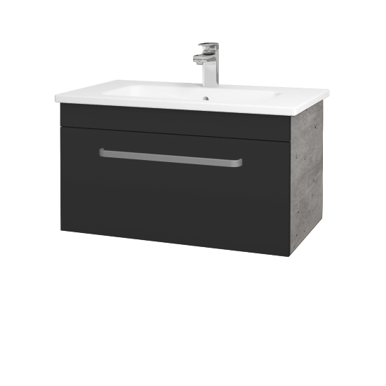 Koupelnová skříňka ASTON SZZ 80  - D01 Beton - Úchytka T01 - N03 Graphite