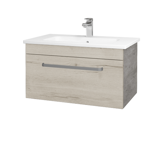 Umyvadlová skříňka ASTON SZZ 80  - D01 Beton - Úchytka T01 - D28 Alberta