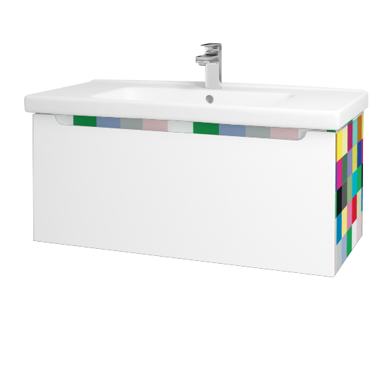 Umyvadlová skříňka COLOR SZZ 100  - Individuální odstín dle RAL/NCS - M01 Bílá mat