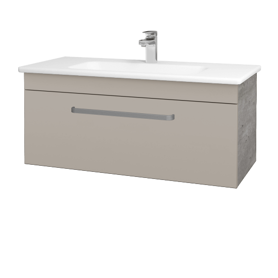 Umyvadlová skříňka ASTON SZZ 100  - D01 Beton - Úchytka T01 - N07 Stone